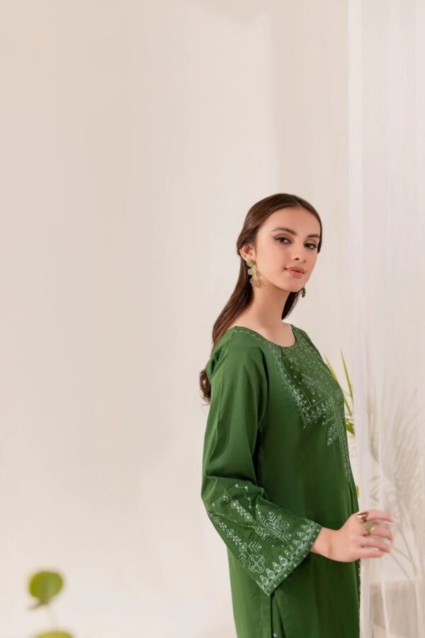 2 Piece Marina Embroidered Dress - Green