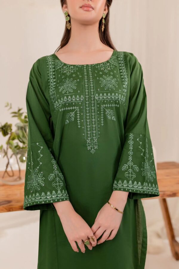 2 Piece Marina Embroidered Dress - Green