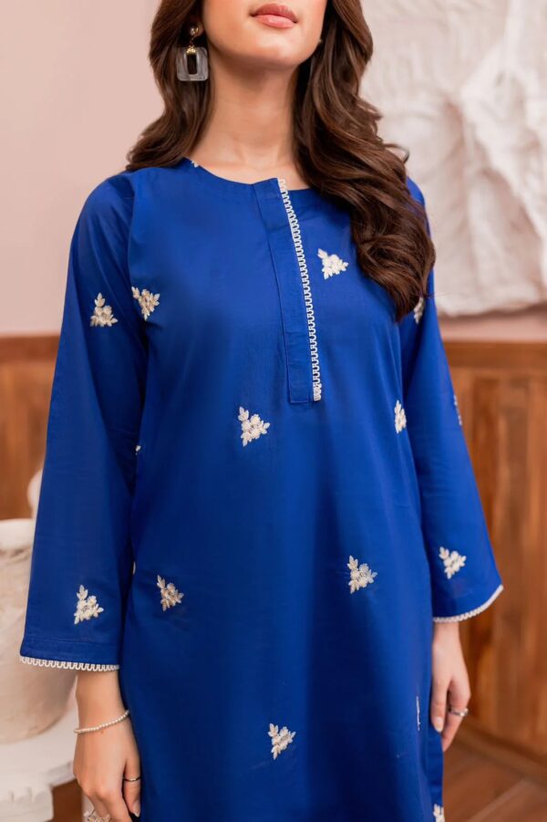 3 Piece Marina Embroidered Dress - Blue